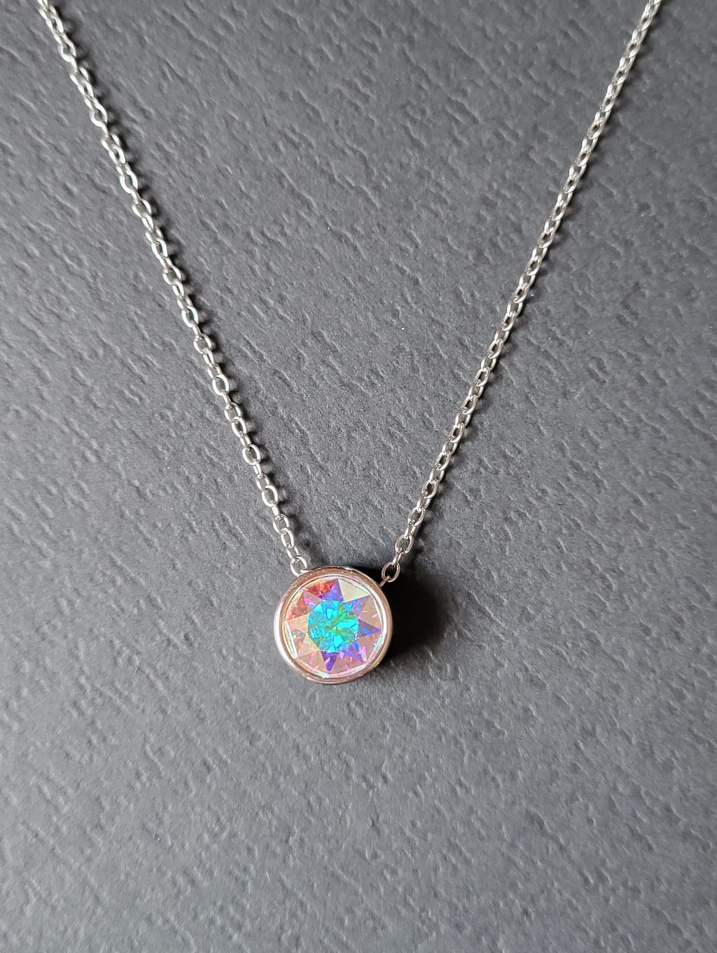 Touchstone Crystal By Swarovski Crystal Aurore Boreale Ice Necklace 1239n